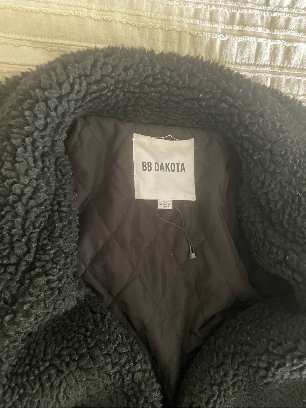 BB Dakota Black Sherpa Teddy Coat